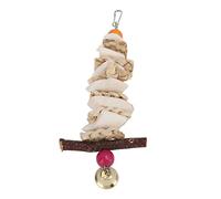 Cuttlebone Toys Juguete Masticador de Material Natural con Campana para Loros y Hámsters 1 Unidad (20 centímetros)
