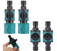 CUVZORA 4 vannes de régulation Compatible con Gardena, raccord de Tuyau avec vanne réglable, raccord pour Tuyau d'arrosage, avec connecteurs Rapides 1/2 Pouce pour Jardin et Usage Domestique