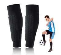 CUVZORA Skiguard Pro Ski Guards - Calcetines (1 par, espinilleras, transpirables y antideslizantes, con tiras de silicona, estabilidad de 360°, para niños y adultos, ideal para fútbol y esquí)