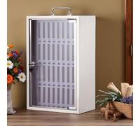 CUXAHO 36 Slots Mobile Phone Storage Locker Classroom Metal Wall Mounted Stainless Steel Storage Cabinet Box with Handle and Safety Lock for School, Classroom, Office