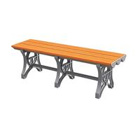 CUXAHO Banco Utilitario de Plástico ABS para Interior y Exterior, Piscina, Vestuario, Zona de Ducha, Baño, SPA y Gimnasio(Orange,L80cm)