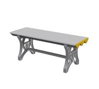 CUXAHO Banco Utilitario de Plástico ABS para Interior y Exterior, Piscina, Vestuario, Zona de Ducha, Baño, SPA y Gimnasio(Gray,L75cm)