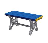 CUXAHO Banco Utilitario de Plástico ABS para Interior y Exterior, Piscina, Vestuario, Zona de Ducha, Baño, SPA y Gimnasio(Blauw,L100cm)