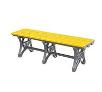 CUXAHO Banco Utilitario de Plástico ABS para Interior y Exterior, Piscina, Vestuario, Zona de Ducha, Baño, SPA y Gimnasio(Giallo,L105cm)