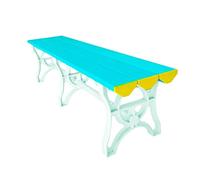 CUXAHO Banco Utilitario de Plástico ABS para Interior y Exterior, Piscina, Vestuario, Zona de Ducha, Baño, SPA y Gimnasio(Light Blue,L155cm)