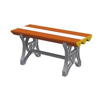 CUXAHO Banco Utilitario de Plástico ABS para Piscina, Vestuario, Zona de Ducha, Baño, SPA y Gimnasio, Interior y Exterior(Orange,L70cm)