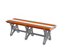 CUXAHO Banco Utilitario de Plástico ABS para Piscina, Vestuario, Zona de Ducha, Baño, SPA y Gimnasio, Interior y Exterior(Orange,L160cm)