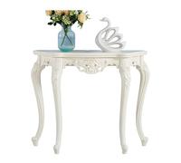 CUXAHO Console Table,Entryway Narrow Hallway Accent Sofa Display Table for Living Room, Entry, Foyer,Easy Assembly(White-A,130x36cm/51x14in)