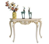 CUXAHO Console Table,Entryway Narrow Hallway Accent Sofa Display Table for Living Room, Entry, Foyer,Easy Assembly(White-D,130x36cm/51x14in)