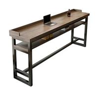 CUXAHO Dining Bistro Bar Table,High Top Pub Table Height Sofa Console Long Kitchen,for Restaurant,Coffee Shop, Living Room,Small Space(Gray,100x40cm/39x16in)