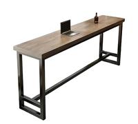 CUXAHO Dining Bistro Bar Table with Metal Frame, High Top Pub Table Height Sofa Console Long Kitchen, for Restaurant, Coffee Shop, Living Room,Small Space(Gray,120x40cm/47x16in)