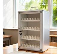 CUXAHO Mobile Phone Storage Cabinet Locker Classroom Box with Handle and Lock for School, Classroom, Office(48 Slots)