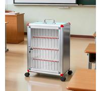 CUXAHO Mobile Phone Storage Cabinet Locker with Wheels,Classroom Box with Handle and Locked for School, Classroom, Office(H45.5CM/18IN)