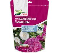 Cuxin - Fertilizante para Camelias, 750 g | Abono suave para plantas amantes de los ácidos, con magnesio y hierro, como gránulos en embalaje resellable