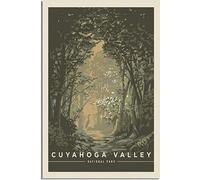 Cuyahoga Valley National Park Arte Imprimir Vintage Viaje Póster Retro Pared Arte Lienzo Póster Habitación Decoración Hogar Decoración Sin Marco 40x60cm