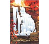 Cuyahoga Valley National Park Ohio Vintage Viaje Póster Retro Pared Arte Lienzo Póster Arte Imprimir Hogar Decoración Habitación Decoración Sin Marco 60x90cm