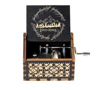 Cuzit Caja de música de madera El Señor de los Anillos grabada, juguete musical novedoso, regalo para cumpleaños, día de San Valentín, Navidad, Acción de Gracias
