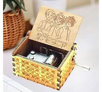 Cuzit Caja de música The Promised Neverland grabada con manivela de Isabella's Lullaby caja de música de madera pequeña caja musical