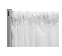 CV Linens 11444us - Cortina ignífuga de Gasa Transparente, 305 x 300 cm, Panel de Cortina de telón de Fondo, Color Blanco, 1 Pieza