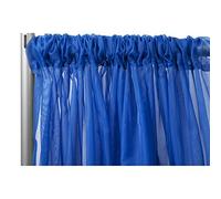 CV Linens 12 pies x 118 pulgadas gasa transparente ignífuga - 366 cm x 300 cm | Panel de cortina de fondo | Azul real | 1 unidad. (11464us)