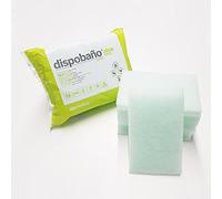 CV Medica Dispobaño Esponja Jabonosa Desechable para Pieles Sensibles, con Aloe Vera, pH5.5, 100g/m2, 12x20 cm, Paquete de 24, 67 gramo, 1