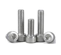 CVAADV 10-100 Uds 304 A2-70 acero inoxidable M1.4 .6 M2 M3 M4 M5 M6 tapa hexagonal tornillo de cabeza Allen DIN912(6mm,M2 (100pcs))