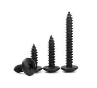 CVAADV 10/20/ 50 Uds. Acero inoxidable 304 galvanizado negro M3.5 M4 M5 M6 cabeza de armazón empotrada en cruz tornillo Phillips autorroscante(8mm,M4 (20pcs))