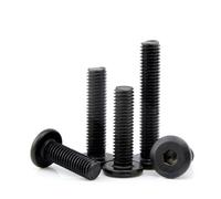 CVAADV 10 piezas/lote M3 M4 M5 M6 M8 acero al carbono negro CM tornillo hexagonal plano grande Allen tornillo conector de muebles perno de unión(60mm x10pcs,M8)