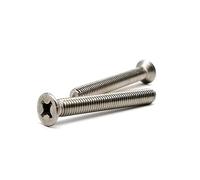 CVAADV 10 Uds. Tornillo de cabeza avellanada plana Phillips cruzado M4 M5 M6 alargado más largo 3-100mm muebles de acero al carbono galvanizado(50pcs,35MM_M6)