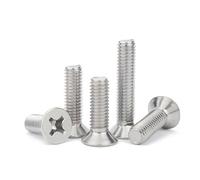 CVAADV 10 unids/lote tornillo de cabeza avellanada plana Phillips cruzado M3 .5 M4 M5 M6 M8 M10 304 acero inoxidable GB819(35mm x10pcs,M6)