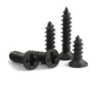 CVAADV 100 unids/lote Phillips negro acero al carbono M1 .2 .4 .5 M2 .6 M3. Tornillo autorroscante de cabeza plana avellanada cruzada M4 M5(8mm,M2.3 (100pcs))