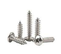 CVAADV 100 unids/lote tornillo autorroscante de acero inoxidable cabeza redonda empotrada en cruz M1 .2 .4 .5 .7 .8 M2 3 6(7mm x100pcs,M1.7)