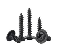 CVAADV 100 unids/lote tornillo de rosca negro cabeza plana PWA cruz redonda con cojín de arandela M1.4 .7 M2 .3 .6 M3 .5 M4(4mm,M2)