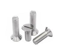 CVAADV 2/5/10/20/25/50 unids/lote M1.2. 6 M2, 5 M3 M4 M5 M6 M8 M10 304 tornillo de cabeza avellanada plana ranurada de acero inoxidable(12mm,10Pcs M6)