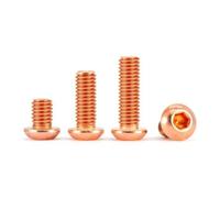 CVAADV 2-60 uds M2 .5 M3 M4 M5 M6 M8 M10 T2 tornillo Hexagonal de cabeza media redonda de cobre 7380 perno conductor(8mm,M2-60pcs)