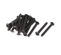 CVAADV 20/25/30/50 Uds M2 .5 M3 M4 M5 M6 rosca 10,9 cabeza de botón de acero de aleación tornillos hexagonales perno negro(M2x25mm 25pcs)