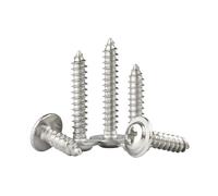 CVAADV 20/50/ 100/200 Uds M1.4 .7 M2.6 M3- M5 304 cabeza redonda Phillips cruzada de acero inoxidable con tornillo autorroscante de Collar de arandela(16mm,M3.0 (50pcs))