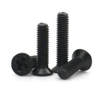 CVAADV 50/100 Uds Mini tornillo pequeño de acero negro M1 .2 .4 .6 .7 M2 .5 pequeño perno avellanado de cabeza plana Phillips cruzado(16mm,M1.7 x100pcs)