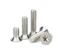CVAADV 50/20/ 10/5 uds M1.6 M2 .5 M3 M4 M5 M6 M8 304 tornillo de cabeza avellanada plana Torx de seis lóbulos de acero inoxidable GB2673