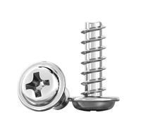 CVAADV Cabeza plana de acero inoxidable 304 empotrada en cruz con junta Washe tornillos autorroscantes de cola plana M1.7 M2 .3 .6 M3 .5 M4 M5(M3.5x10mm 100pcs)