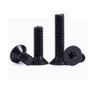 CVAADV Lote de 5-50 tornillos avellanados planos de cabeza Torx de seis lóbulos, M2, 0,5, M3, M4, M5, M6 y M8, color negro(25mm,M4 20pcs)