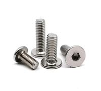 CVAADV M1.6 a M8 304 A2-70 acero inoxidable CM hexagonal Allen Ultra delgado bajo tapa corta tornillo de cabeza de oblea plana(3mm,M1.6 50pcs)