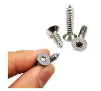 CVAADV M2 .3 .6 M3 M4 M5 M6 304 A2 Acero inoxidable seis lóbulos Torx cabeza avellanada plana antirrobo seguridad autorroscante tornillo for madera(6mm,50pcs M2.3)