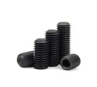 CVAADV M3 M4 M5 M6 M7 M8 M10 M12 hilo fino negro 12,9 acero hexagonal Allen Cup Point Grub tornillo sin cabeza(10pcs M8x1x14)