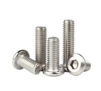 CVAADV M3 M4 M5 M6 M8 304 Acero inoxidable gran cabeza hexagonal plana Allen muebles remache tornillo conector junta perno(5pcs M8,22mm)