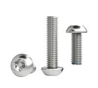 CVAADV M3 M4 M5 M6 M8 M10 M12 304 Acero inoxidable seis lóbulos Torx cabeza redonda con Pin tornillo de seguridad antirrobo a prueba de manipulaciones(12mm,50pcs M2.5)