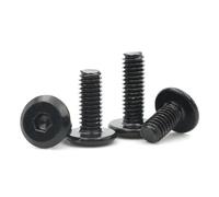 CVAADV M3 M4 M5 M6 M8 negro 304 acero inoxidable hexagonal zócalo hipotenusa tornillo de cabeza plana for muebles laterales inferiores(55mm,M8 (10pcs))