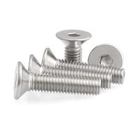 CVAADV M4 M5 304 Acero inoxidable DIN7991 Hexágono Cabeza hueca hexagonal Tornillo Allen avellanado plano(M5x25mm(6PCS))
