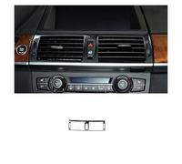 CVAADV Marco de ventilación for Salida de Aire Acondicionado Central de Consola Central de Coche, decoración Compatible con BMW X5 E70 X6 E71 2008-2014, Pegatina Interior de Acero Inoxidable(Black)