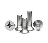 CVAADV Perno de tornillo de cabeza avellanada plana Phillips cruzada de acero inoxidable 304 GB819 M1.6 M2 .5 M3. M4 M5 M6 M8 M10(50mm,M3.5 (50pcs))